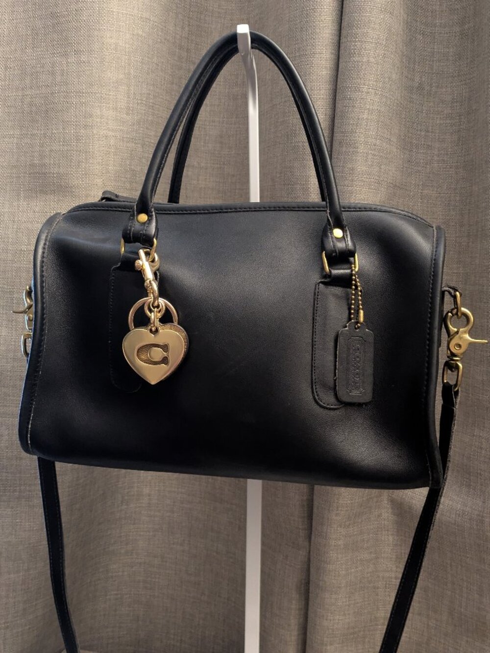 RARE COACH VINTAGE Madison Satchel Black & Gold
